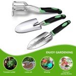3-Piece Garden Tool Set with Comfortable Grips