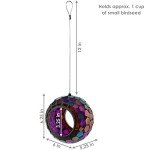 Mosaic Glass Outdoor Fly Through Bird Feeder