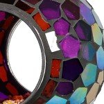 Mosaic Glass Outdoor Fly Through Bird Feeder