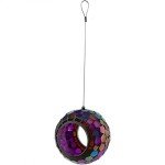 Mosaic Glass Outdoor Fly Through Bird Feeder