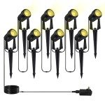 SUNTHIN Low Voltage Outdoor Landscape Spotlights (8 Pack)