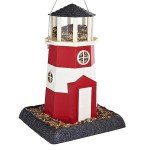 Red and White Lighthouse Birdfeeder by North States