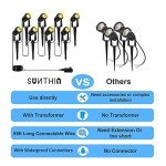 SUNTHIN Low Voltage Outdoor Landscape Spotlights (8 Pack)