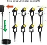 SUNTHIN Low Voltage Outdoor Landscape Spotlights (8 Pack)