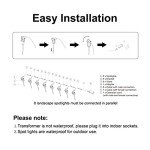 SUNTHIN Low Voltage Outdoor Landscape Spotlights (8 Pack)