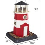 Red and White Lighthouse Birdfeeder by North States