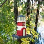 Red and White Lighthouse Birdfeeder by North States