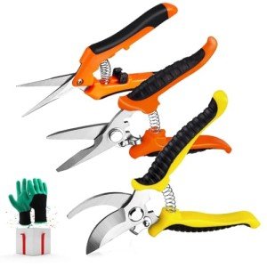 SNUNGPHIR Professional Garden Pruning Shears, Sharp Steel