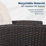 5-Piece Rattan Patio Furniture Set for Garden