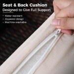 5-Piece Rattan Patio Furniture Set for Garden