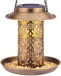 Solar Hanging Bird Feeder - Metal, Assorted Sizes