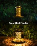 Solar Hanging Bird Feeder - Metal, Assorted Sizes