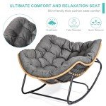Comfy Outdoor Rocking Chair for Garden & Porch