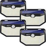 Solar Outdoor Lights with Motion Sensor - 4 Pack