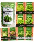 8 Lettuce & Salad Greens Seed Vault, Non-GMO
