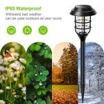 LETMY Solar Pathway Lights Outdoor, 8 Pack Bright Solar Lights Outdoor, IP65 Waterproof Auto On/Off Solar Garden Lights Solar Powered Landscape Lighting for Yard Patio Walkway Driveway