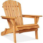 Folding Wooden Adirondack Lounge Chairs for Outdoors