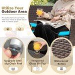 Homall 4-Piece Rattan Outdoor Patio Furniture Set