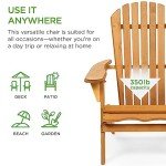 Folding Wooden Adirondack Lounge Chairs for Outdoors
