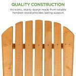 Folding Wooden Adirondack Lounge Chairs for Outdoors
