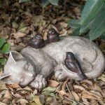 Sleeping Cat Garden Statue - Resin Decor