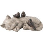 Sleeping Cat Garden Statue - Resin Decor