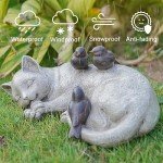 Sleeping Cat Garden Statue - Resin Decor