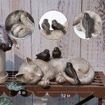 Sleeping Cat Garden Statue - Resin Decor