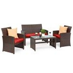 4-Piece Outdoor Wicker Patio Furniture Set