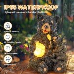 GIGALUMI Bear Solar Garden Statue Light