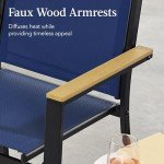 4-Piece Outdoor Patio Conversation Set - Black/Navy