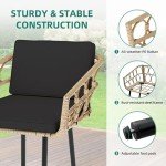 4-Piece Wicker Patio Furniture Set for Outdoors