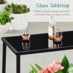 4-Piece Outdoor Patio Conversation Set - Black/Navy