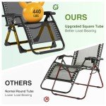 Suteck Zero Gravity Reclining Camping Chair with Cushion