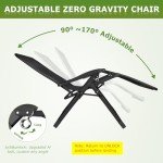 Suteck Zero Gravity Reclining Camping Chair with Cushion