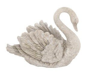 Polystone Swan Vase - Elegant Garden Decor 45.7cm