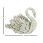 Polystone Swan Vase - Elegant Garden Decor 45.7cm