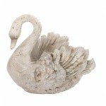 Polystone Swan Vase - Elegant Garden Decor 45.7cm