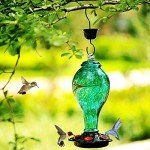 Blue Hummingbird Feeder with Metal Stations
