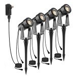 Outdoor Landscape Spotlights Kit for Gardens (4 Pack)