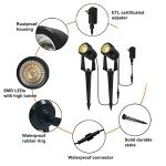 Outdoor Landscape Spotlights Kit for Gardens (4 Pack)