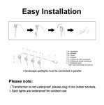 Outdoor Landscape Spotlights Kit for Gardens (4 Pack)