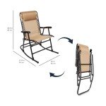 Beige Foldable Rocking Chair by Amazon Basics