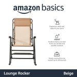 Beige Foldable Rocking Chair by Amazon Basics