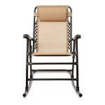 Beige Foldable Rocking Chair by Amazon Basics