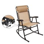 Beige Foldable Rocking Chair by Amazon Basics