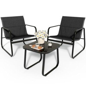 YITAHOME Black 3-Piece Outdoor Furniture Set
