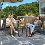 YITAHOME Black 3-Piece Outdoor Furniture Set