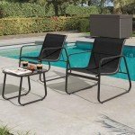 YITAHOME Black 3-Piece Outdoor Furniture Set