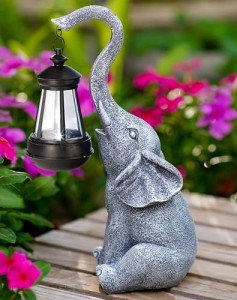 Goodeco 11" Elephant Statue for Garden Decor
